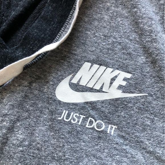 Nike Racerback Hooded V Neck Tank Top in Grey Size L - Picture 8 of 11